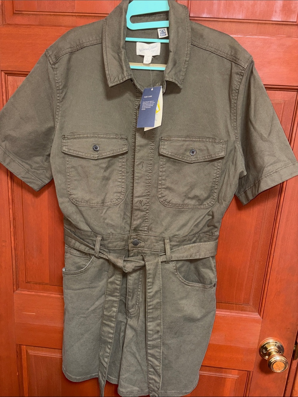 Universal Thread Short-Sleeve Utility Shirt Jacket in Olive